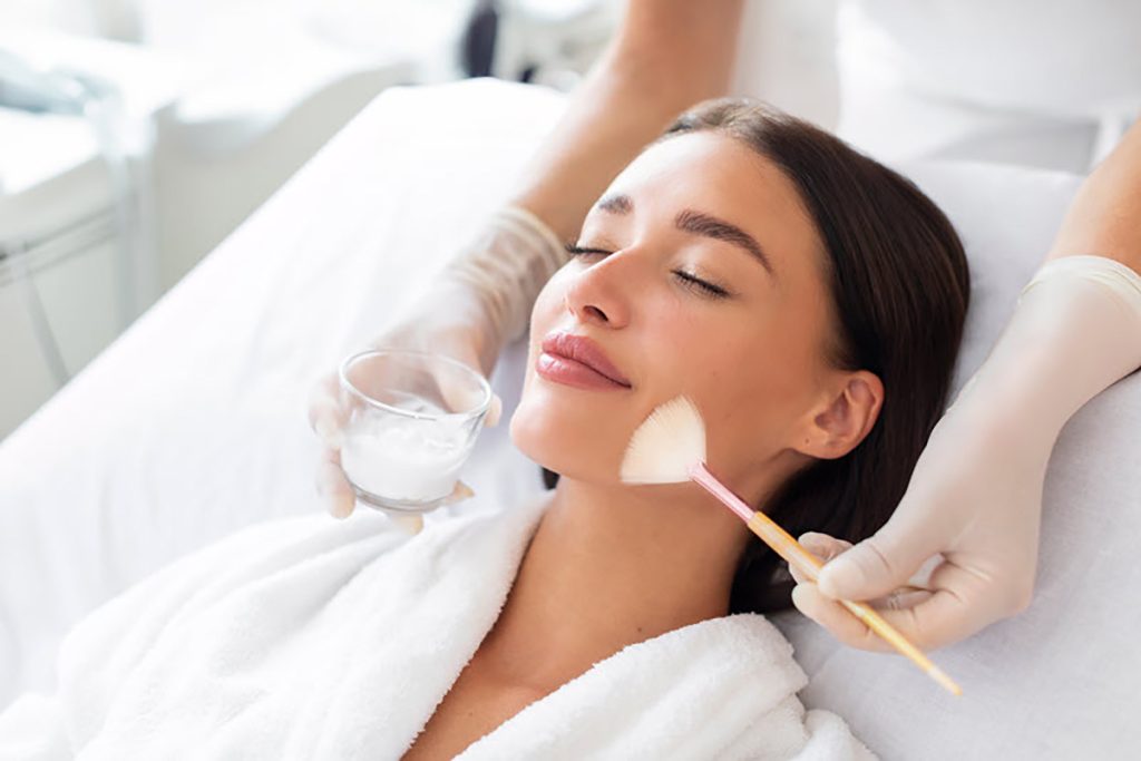 Professional chemical peel treatment at Aterna Wellness